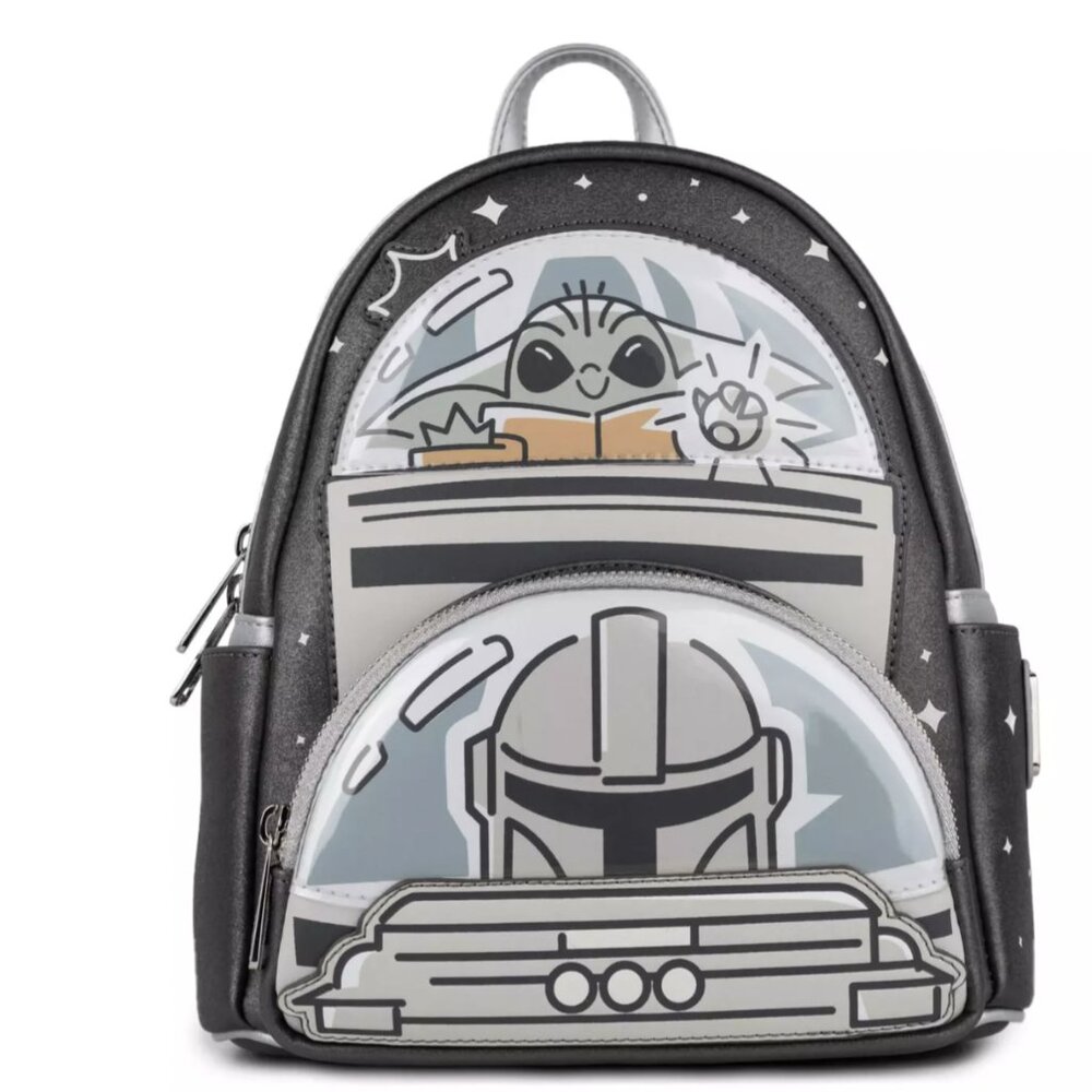 LOUNGEFLY Disney Star Wars The Mandalorian & Grogu Loungefly GITD Mini Backpack
